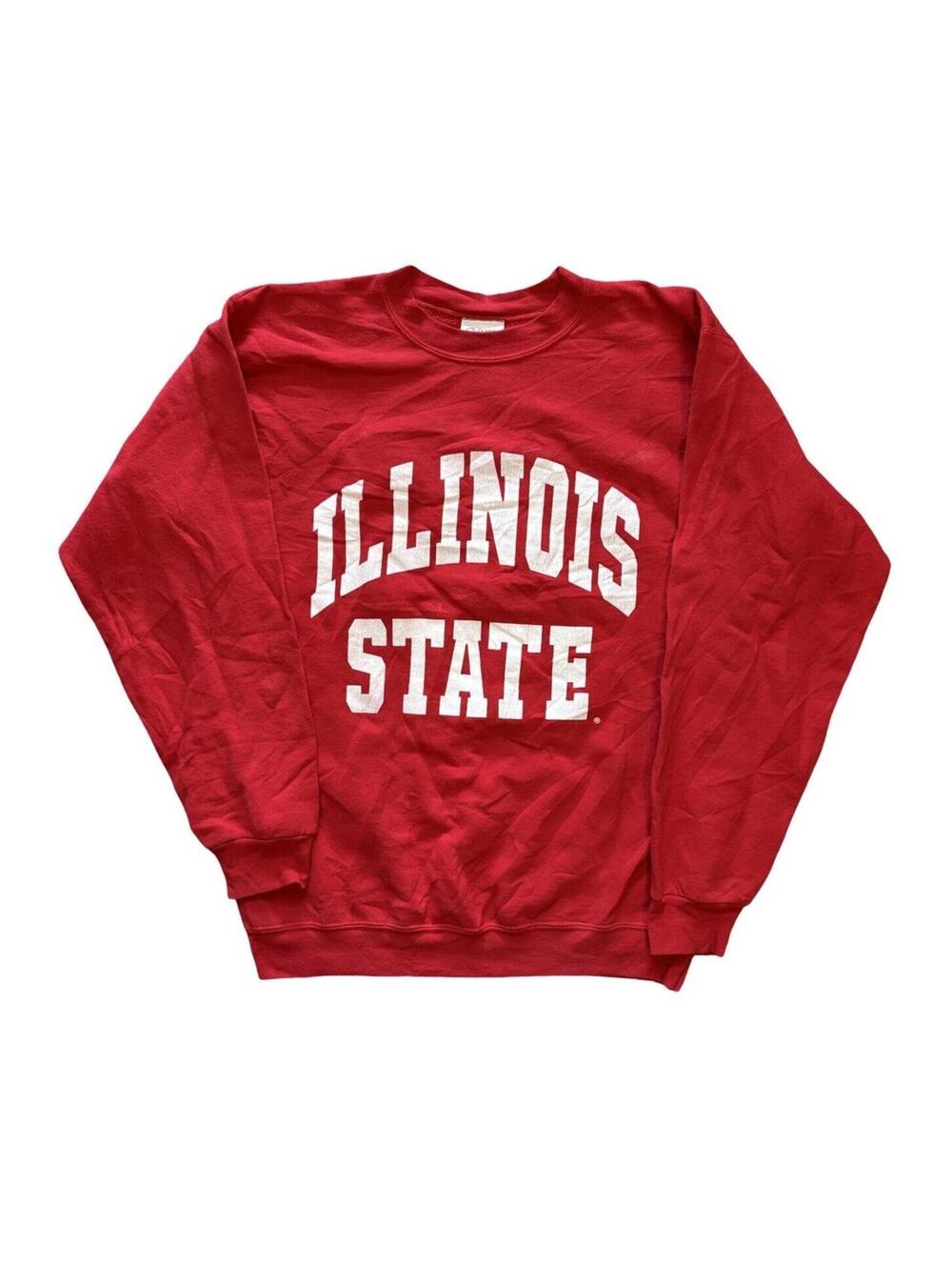 Vintage Illinois State Redbirds Adult Size Small Red Sweatshirt Crewneck